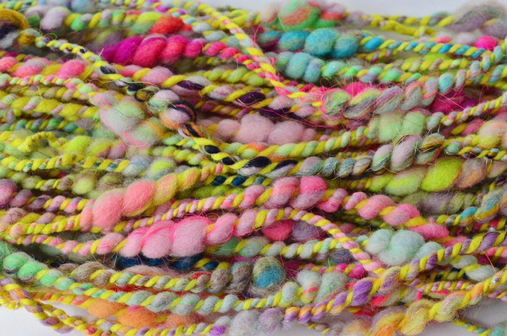 coils handspun art yarn - 222 Handspun, Strauch Fiber coils handspun art yarn - 222 Handspun, Strauch Fiber