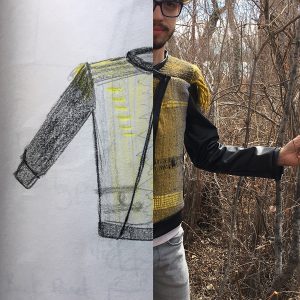 From concept to reality: jacket made with handblended and handspun yarn.