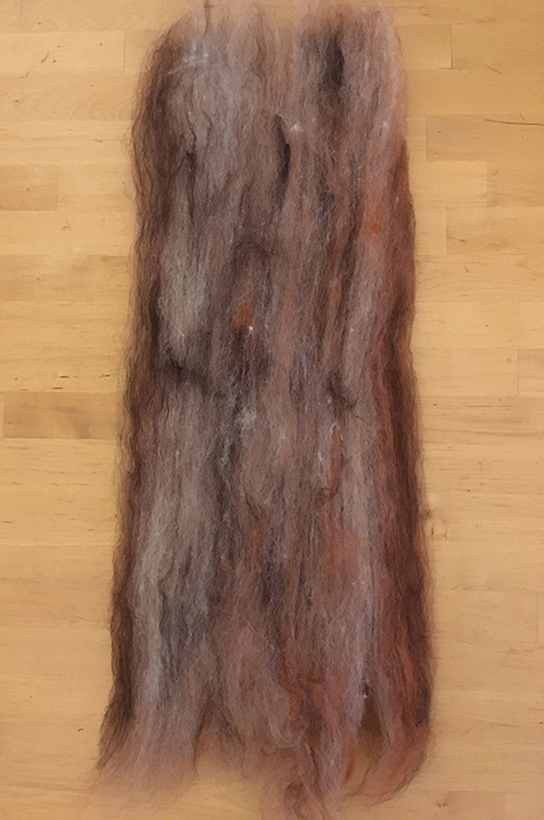 fiber batt carded twice on a strauch drum carder