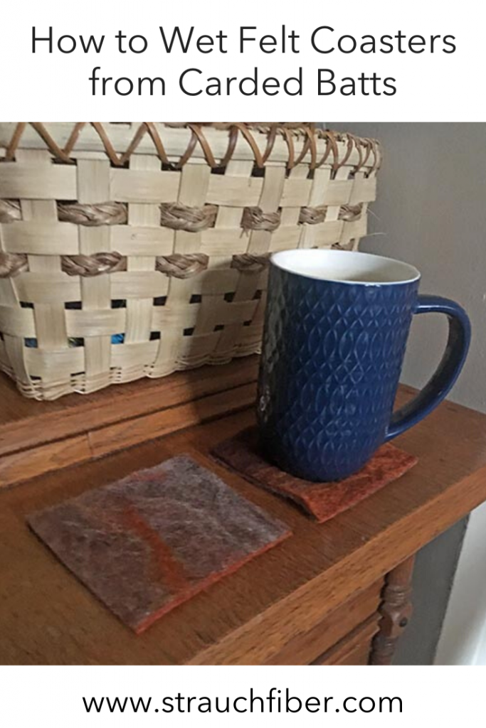 How to Wet Felt Coasters from Carded Batts