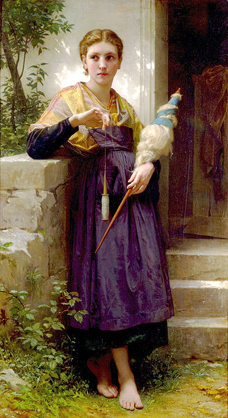 The Spinner by William-Adolphe Bouguereau [Public domain]