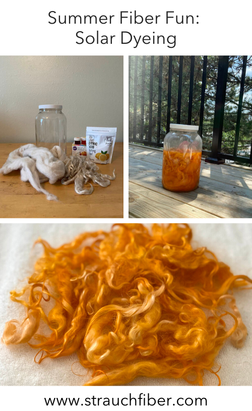 Summer Fiber Fun: Solar Dyeing Fiber